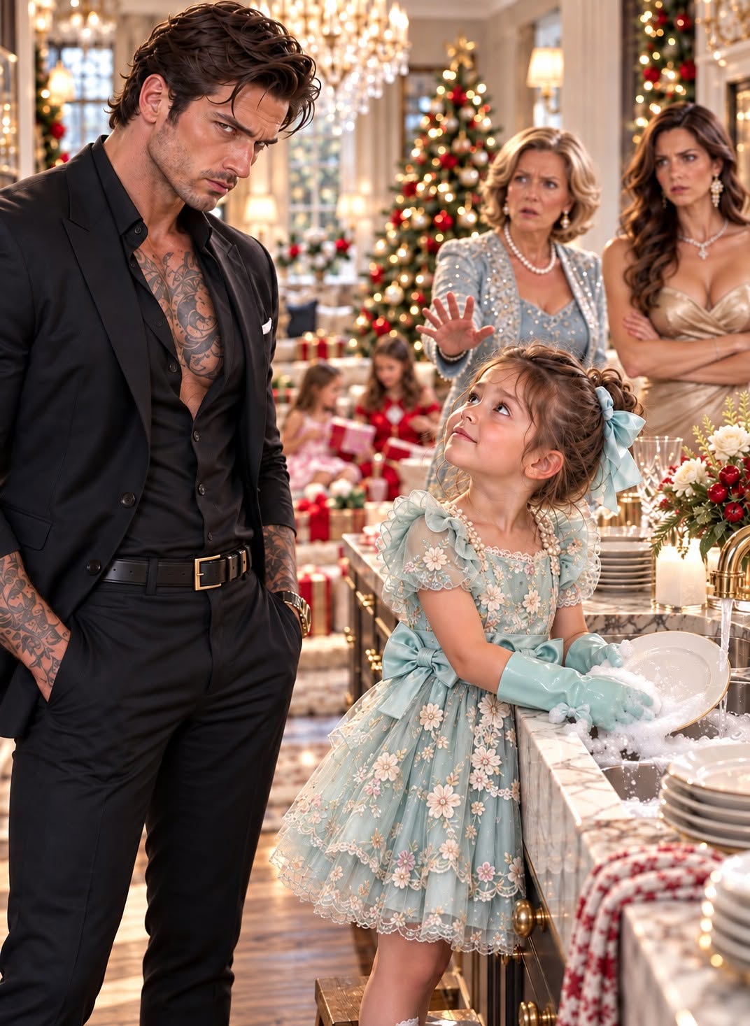 THE MAFIA BOSS CAME HOME FOR CHRISTMAS—AND FOUND HIS SIX-YEAR-OLD DAUGHTER WASHING EVERYONE’S DISHES