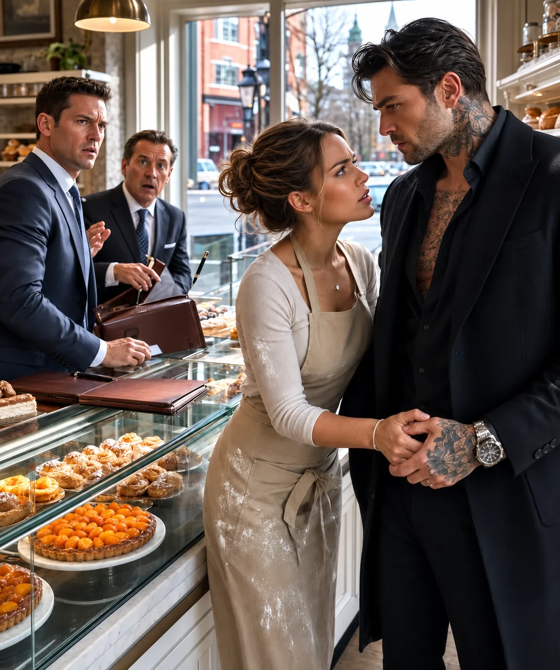 THE MAFIA BOSS SHE GRABBED IN A CROWDED BAKERY—THEN SHE WHISPERED, “PRETEND YOU KNOW ME”