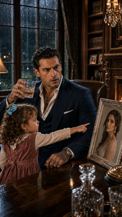 THE MAFIA BOSS’S HOUSEKEEPER’S DAUGHTER POINTED AT HIS DEAD WIFE’S PORTRAIT AND SAID, “SHE’S NOT DEAD, SIR. SHE’S HIDING BEHIND THE BLUE DOOR.”