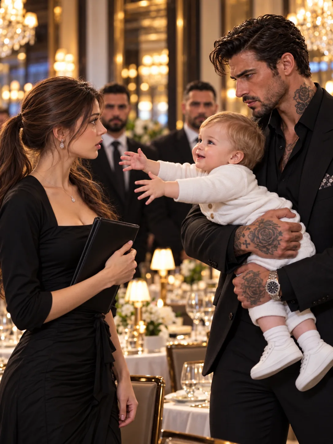 THE MAFIA BOSS’S BABY REACHED FOR A STRANGER AT HIS OWN GALA—THEN SHE WHISPERED THE ONE LULLABY HIS DEAD WIFE NEVER WROTE DOWN