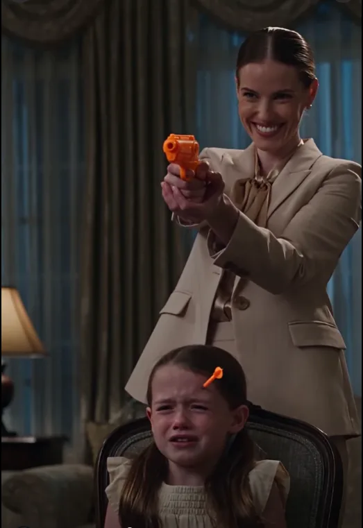 THE MAFIA BOSS CAME HOME EARLY AND FOUND HIS DAUGHTER TIED TO A CHAIR—THE WOMAN HOLDING THE TOY GUN SMILED AND SAID, “WE WERE ONLY PLAYING.”