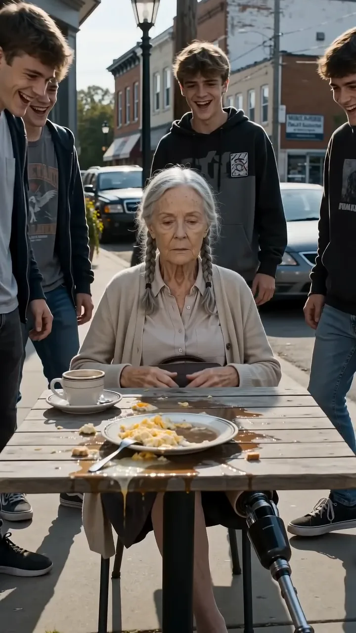 THE MAFIA BOSS GOT ONE CALL FROM AN ELDERLY WOMAN BEING HUMILIATED AT A CROWDED CAFÉ—TWENTY MINUTES LATER, THREE MEN LEARNED WHO SHE REALLY WAS