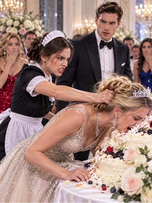 The cake is eleven feet of sugar and ivory, and it is already moving toward his mouth when Marisol Vega crosses the ballroom floor at a dead run. Two hundred guests are watching the knife.