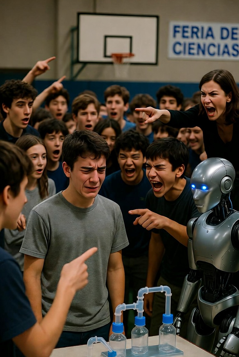 Janitor’s Son Humiliated at Elite School Shocks Crowd by Beating $50,000 Robot with Scrap Invention