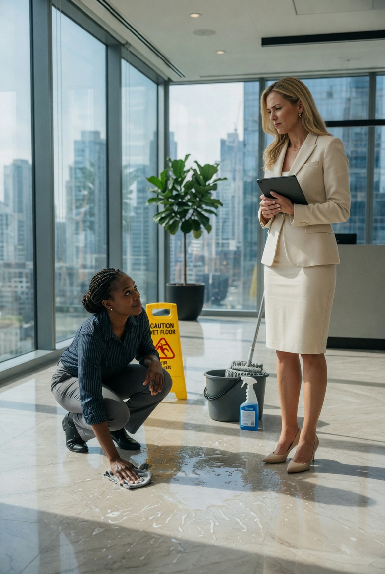 She Mocked a Cleaner in Public—Minutes Later, Her Life Fell Apart