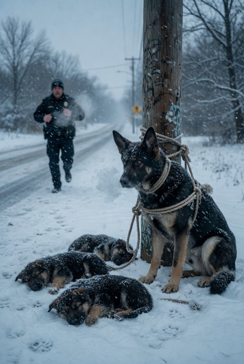 Officer Discovers Frozen Dog in Snow, Unearthing a Hidden Secret