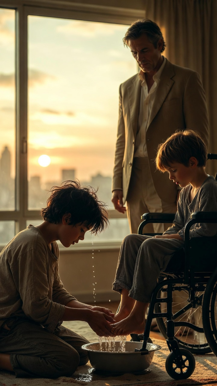 Barefoot Boy Tells Billionaire His Paralyzed Son Will Walk Again—What Happened Next Defied Science and Shocked Everyone