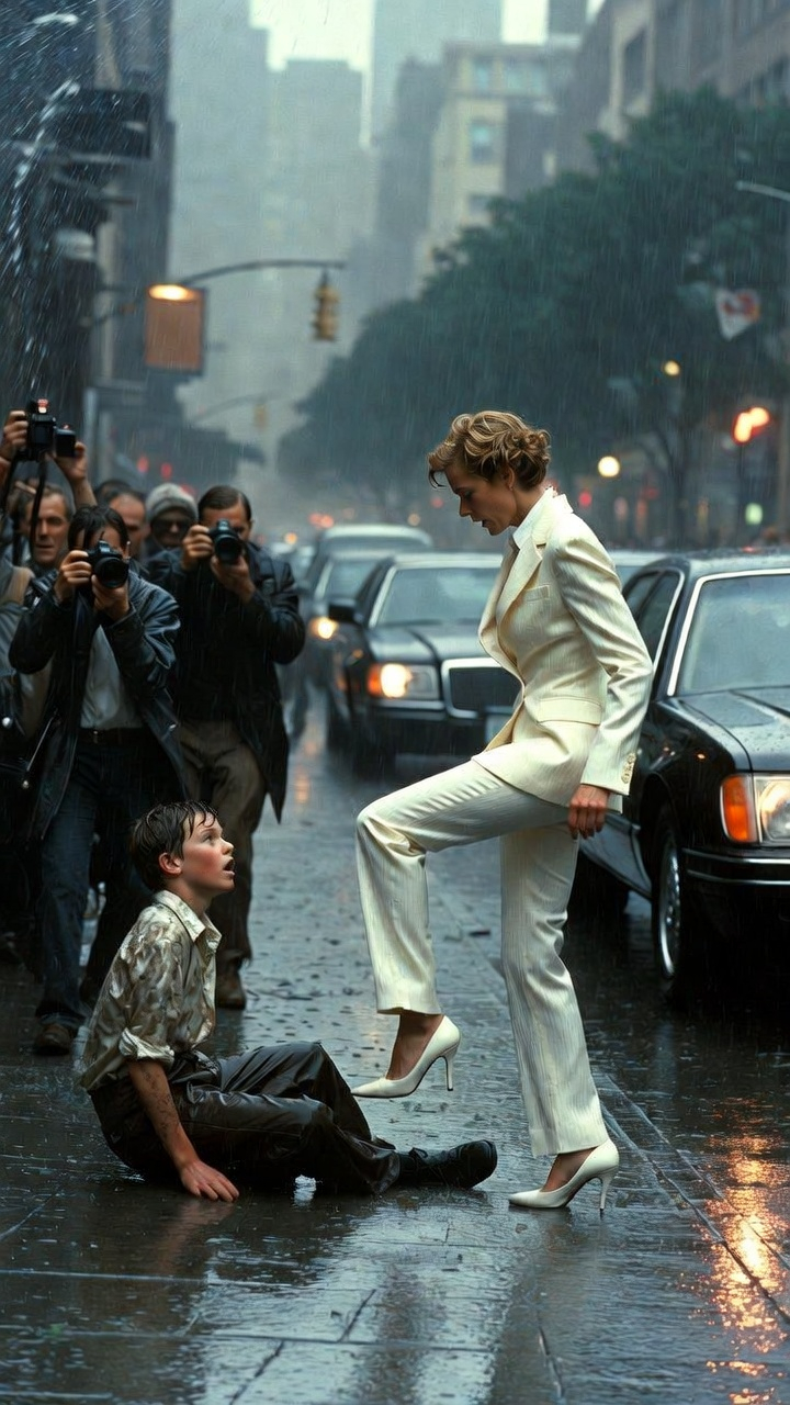 Billionaire Woman Shoves Homeless Boy—Then Discovers He’s Her Missing Son