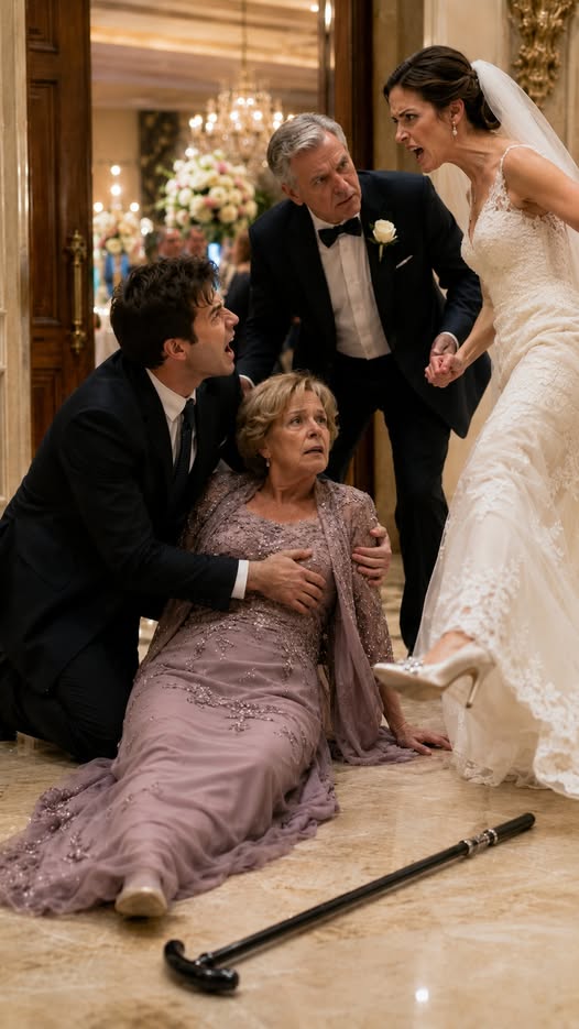 MY BRIDE KICKED MY MOTHER’S CANE FOURTEEN MINUTES BEFORE OUR WEDDING. THEN THE BROKEN HANDLE PLAYED A RECORDING ABOUT THE FORTUNE THEY PLANNED TO STEAL AFTER I SAID “I DO.”