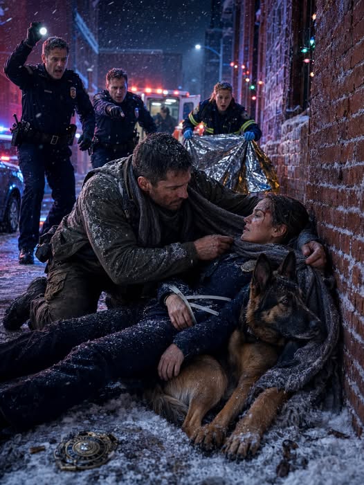 THE WOUNDED OFFICER PANICKED WHEN A COP CAME TO RESCUE HER. THEN THE NAVY SEAL’S K9 GROWLED AT THE BLACK CAR WATCHING THEM.