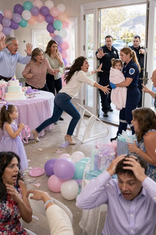 MY TWO YEAR OLD DAUGHTER WAS CARRIED INTO HER OWN BIRTHDAY PARTY BY A PARAMEDIC. THEN SHE POINTED AT MY MOTHER AND WHISPERED, “GRANDMA GAVE ME SLEEPY JUICE.”