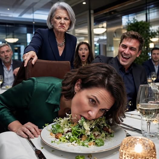 MY MOTHER IN LAW KICKED MY CHAIR AND SENT ME FACE FIRST INTO A SALAD WHILE MY HUSBAND LAUGHED. THEN EVERY PHONE AT THE TABLE BUZZED WITH PROOF THAT THEIR COMPANY, THEIR FORTUNE, AND THEIR PERFECT MARRIAGE STORY HAD BEEN BUILT ON MY FORGED SIGNATURE.