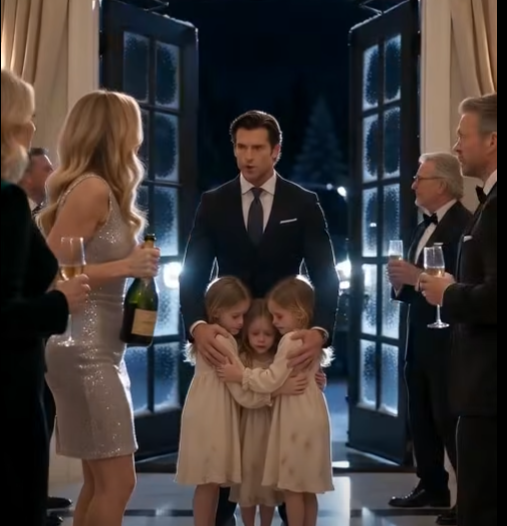 ON CHRISTMAS EVE, BILLIONAIRE ETHAN WHITMORE CAME HOME EXPECTING FOUR HUGS. INSTEAD, HIS FIVE YEAR OLD DAUGHTERS CLUNG TO HIM BAREFOOT AND BEGGED, “DADDY, PLEASE DON’T THROW OUR FOOD AWAY.” WHEN HE OPENED THEIR HANDS AND FOUND MOLDY BREAD, HE MADE ONE CALL THAT FROZE THE BALLROOM AND EVERY ACCOUNT HIS WIFE HAD TOUCHED.