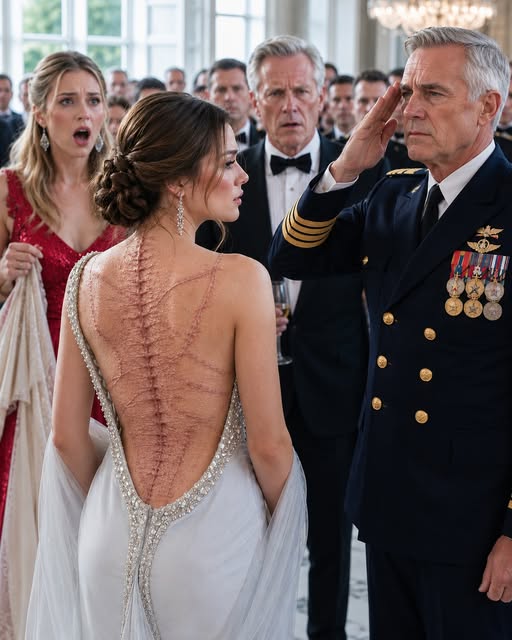 MY SISTER RIPPED OPEN MY GOWN AND EXPOSED MY SCARS BEFORE TWO HUNDRED GUESTS, BUT A NAVY ADMIRAL STOOD UP BEFORE MY FATHER COULD THROW ME OUT