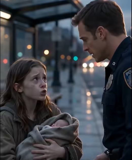 THE NINE YEAR OLD GIRL AT THE BUS STOP WAS HOLDING A MISSING NEWBORN, BUT THE NOTE INSIDE THE BLANKET REVEALED WHY SOMEONE WANTED BOTH CHILDREN SILENCED