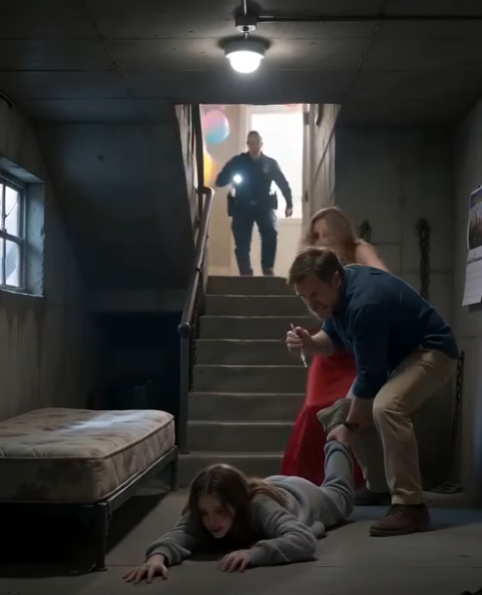 THE POLICE OFFICER FOUND A SIXTEEN YEAR OLD GIRL CHAINED BENEATH HER FAMILY’S BIRTHDAY PARTY. THEN A SECOND CHILD BEGAN POUNDING FROM BEHIND THE LOCKED STORAGE DOOR