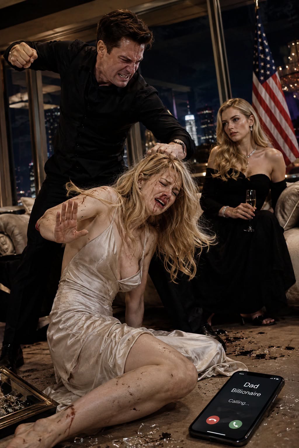 MY HUSBAND BEAT ME TWENTY TIMES FOR HIS MISTRESS, THEN LAUGHED WHEN I CALLED MY BILLIONAIRE FATHER. FIVE MINUTES LATER, EVERY PHONE IN HIS PENTHOUSE BEGAN ANNOUNCING THE DEATH OF HIS EMPIRE.