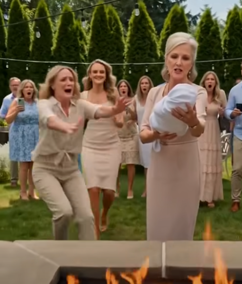 MY STEPMOTHER HELD MY SIX WEEK OLD BABY ABOVE A BURNING FIRE PIT WHILE MY SISTER BLOCKED ME FROM REACHING HER. THEN MY FATHER CAUGHT MY DAUGHTER MIDFALL, AND THE FAMILY ATTORNEY REVEALED WHY THEY NEEDED HER DEAD BEFORE FIVE O’CLOCK.