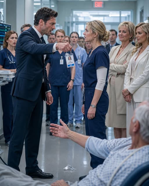 MY HUSBAND RIPPED OFF MY NURSE BADGE IN FRONT OF THE ENTIRE ICU AND ORDERED ME OUT OF “HIS” HOSPITAL. THEN MY FATHER’S ATTORNEY STEPPED FROM THE ELEVATOR AND REVEALED WHO ACTUALLY OWNED THE BUILDING.