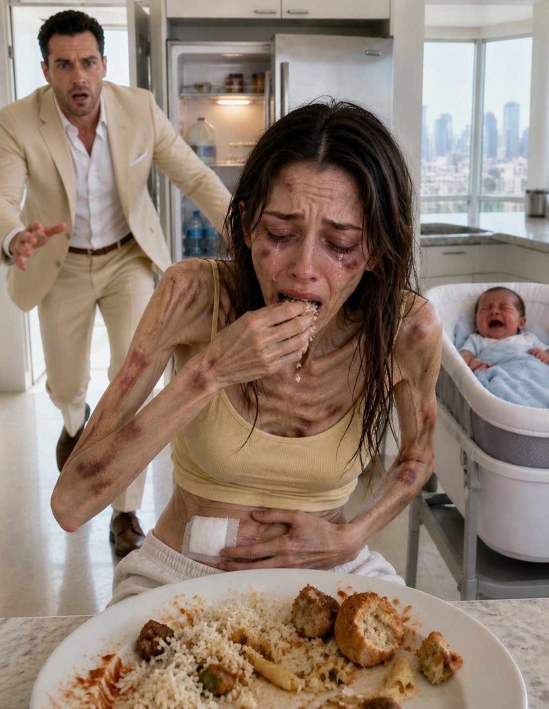 I CAME HOME EARLY TO MEET MY NEWBORN SON AND FOUND MY WIFE STARVING IN A FREEZING APARTMENT, BUT THE CAMERA FOOTAGE SHOWED MY MOTHER HAD BEEN PREPARING TO TAKE OUR BABY