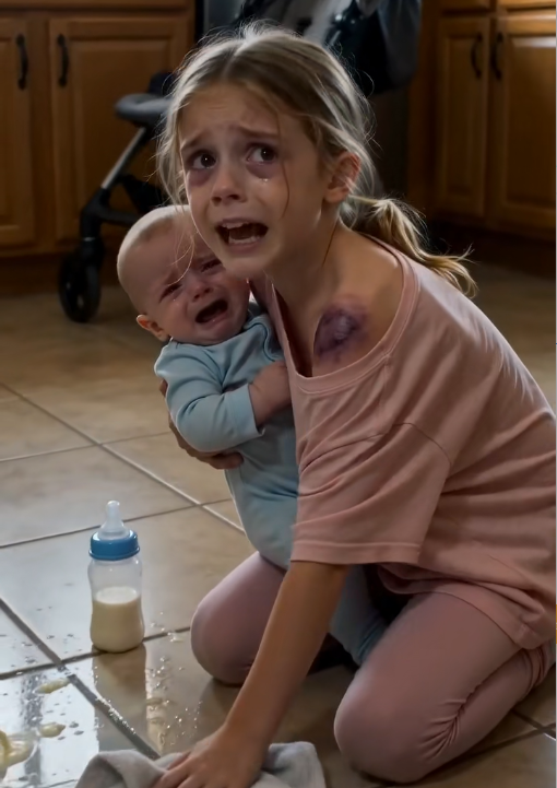 "Daddy... my back hurts. I can't hold Mateo anymore." When I got home, my seven-year-old daughter apologized for not cleaning the floor—while hiding the bruise my wife thought I'd never discover.