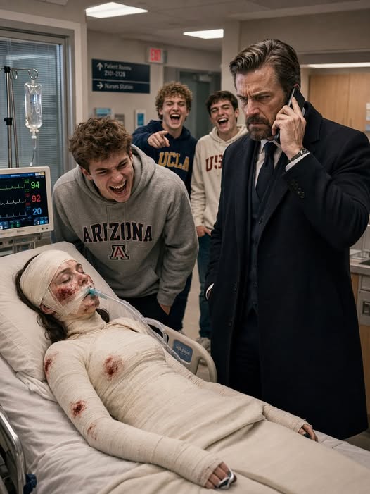 THREE WEALTHY COLLEGE STUDENTS SHATTERED MY DAUGHTER’S JAW AND THEIR FAMILIES ERASED THE EVIDENCE, BUT THEY DID NOT KNOW THE QUIET WIDOWER BESIDE HER HOSPITAL BED ONCE ANSWERED TO THE NAME “GHOST”