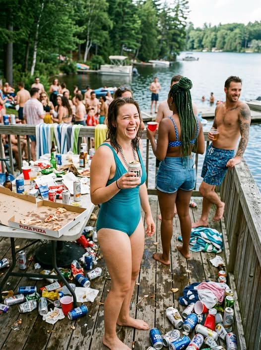 MY HUSBAND’S SISTER STOLE THE KEYS TO MY LATE MOTHER’S LAKE HOUSE AFTER I TOLD HER NO, THREW A PARTY INSIDE IT, AND LAUGHED, “SHE’S TOO WEAK TO STOP ME.” I DIDN’T WALK IN AND SCREAM. I TOOK PHOTOS, DROVE AWAY, AND MADE ONE PHONE CALL. TWENTY MINUTES LATER, THE FIRST BLACK SUV TURNED ONTO THE LAKE ROAD.