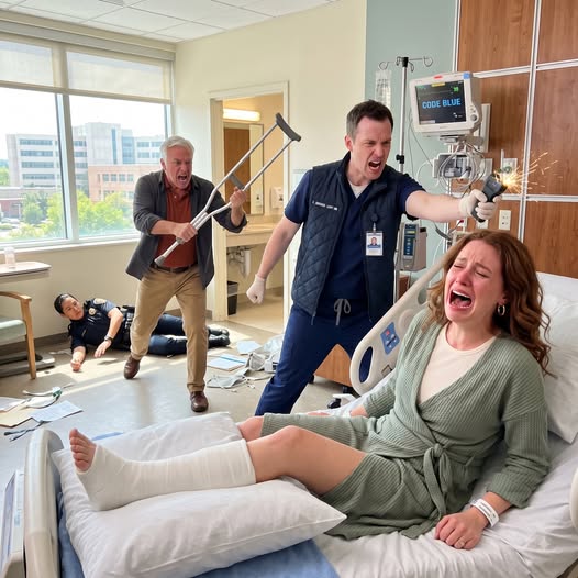 MY HUSBAND BROKE MY LEG, FOLLOWED ME INTO THE HOSPITAL, AND TRIED TO DRAG ME OUT OF BED, BUT THE SECRET PHONE MY FOUR YEAR OLD DAUGHTER USED CONNECTED TO SOMEONE MY FATHER NEVER EXPECTED TO HEAR