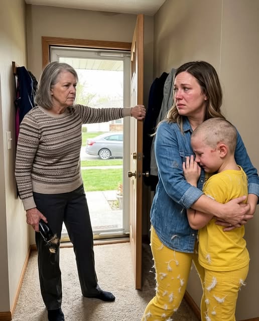 MY MOTHER IN LAW SHAVED MY EIGHT YEAR OLD DAUGHTER BALD AND BLOCKED THE DOOR WHEN I TRIED TO LEAVE, BUT WHEN THE JUDGE READ ONE TEXT MY HUSBAND SENT AT 2:11 P.M., HE STOPPED DEFENDING HIS MOTHER