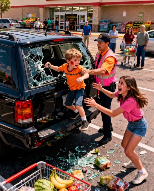 MY STEPFATHER SLAPPED MY SEVEN-YEAR-OLD BROTHER FOR REFUSING TO CALL HIM “DAD,” THEN LOCKED HIM INSIDE A SWELTERING SUV, BUT AFTER A PARKING ATTENDANT BROKE THE WINDOW, NOAH PULLED A BRASS KEY FROM HIS SOCK AND WHISPERED, “THIS OPENS THE ROOM WHERE HE TAKES ME WHEN I DON’T LISTEN”