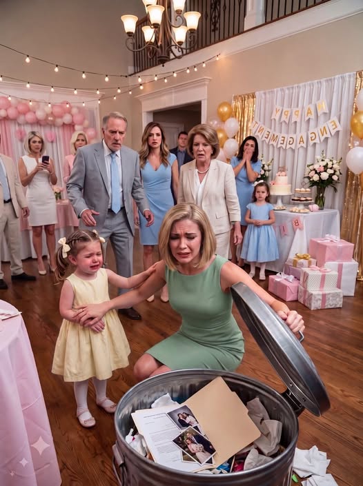 MINUTES BEFORE MY ENGAGEMENT PARTY, I FOUND MY FOUR-YEAR-OLD DAUGHTER LOCKED BEHIND A STORAGE BIN WHILE MY SISTER SAID, “SHE WAS RUINING MADISON’S MOMENT.” THEN A BLACK TRASH BAG SPLIT OPEN AT MY FEET—AND THE HOSPITAL WRISTBAND INSIDE LED TO THE DAUGHTER MY FAMILY TOLD ME HAD DIED FOUR YEARS AGO.