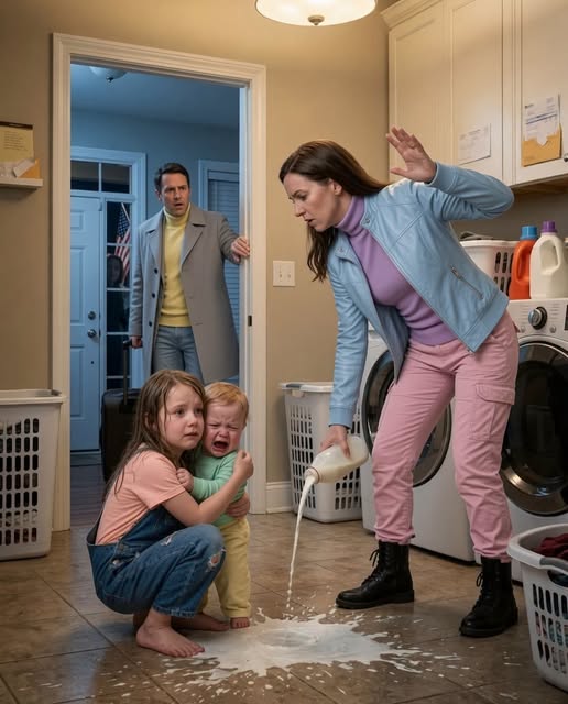 MY SIX-YEAR-OLD DAUGHTER SOBBED, “DADDY, WE HAVEN’T EATEN IN THREE DAYS,” WHILE MY SECOND WIFE STOOD OVER HER WITH HER HAND RAISED. I BROKE DOWN THE LOCKED DOOR, FOUND MY TWO-YEAR-OLD SON CURLED IN HIS SISTER’S ARMS, AND THOUGHT I HAD DISCOVERED THE WORST THING PATRICIA HAD EVER DONE. THEN HER PHONE PLAYED MY DEAD WIFE’S VOICE.