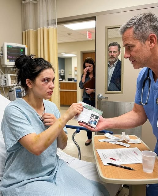 MY STEPFATHER KNOCKED ME UNCONSCIOUS WITH A FLASHLIGHT, THEN FOLLOWED ME INTO THE ER AND TRIED TO FORCE MY HAND ONTO A MEDICAL PROXY, BUT WHEN THE DOCTOR LOCKED HIM OUT, I PULLED A WATERPROOF BAG FROM INSIDE MY HOSPITAL GOWN AND SAID, “HE THINKS I CAME HERE HELPLESS.”