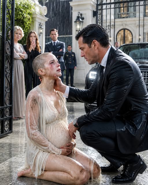 MY HUSBAND FOUND ME PREGNANT, SHAVED, AND FREEZING OUTSIDE HIS MANSION, BUT THE PEOPLE WHO HURT ME HAD NOT REALIZED WHAT I HID BEFORE THEY THREW ME INTO THE RAIN
