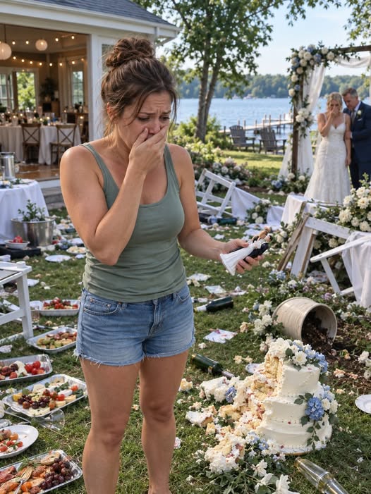 MY HUSBAND’S SISTER BEGGED TO USE MY LATE GRANDMOTHER’S LAKE HOUSE AFTER CLAIMING HER WEDDING VENUE FLOODED. I FINALLY SAID YES WITH ONE CONDITION. THE NEXT DAY I FOUND GRANDMA’S GARDEN RIPPED APART AND KELSEY LAUGHED, “STOP CRYING AND CLEAN UP MY MESS.” SO I SENT HER A WEDDING GIFT SHE OPENED IN FRONT OF EVERYONE