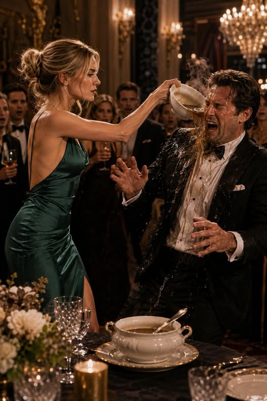 MY HUSBAND SLAPPED ME IN FRONT OF FORTY INVESTORS AND CALLED IT A JOKE, SO I POURED TOMATO BISQUE OVER HIS TUXEDO. HE THOUGHT I HAD JUST DESTROYED MY OWN REPUTATION—UNTIL HIS LEAD INVESTOR HEARD THE RECORDING ON MY PHONE