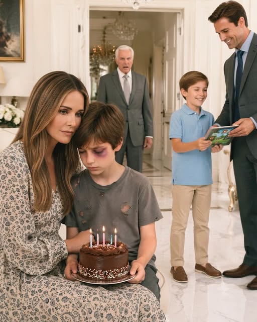 MY HUSBAND SLAPPED OUR SEVEN YEAR OLD SON FOR ASKING FOR A TWENTY DOLLAR CHOCOLATE CAKE, THEN BOUGHT HIS NEPHEW AN IPAD THE NEXT MORNING. MY FATHER SAW THE MARK ON NOAH’S FACE, SET SEVEN UNUSED CANDLES ON A CONTRACT, AND SAID, “RYAN, BEFORE YOU GO TO WORK TOMORROW, ASK YOUR LAWYER WHAT YOU ACTUALLY OWN.”