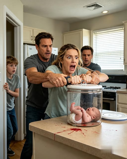 I FOUND MY ADOPTIVE SISTER’S NEWBORN INSIDE A CLEAR PLASTIC STORAGE BIN WHILE HIS FATHER HELD OUR MOTHER BACK FROM OPENING THE LID. I SHOVED HIM AWAY, PULLED THE BABY OUT—THEN RACHEL’S PHONE LIT UP WITH A HOSPITAL CALL THAT CHANGED EVERYTHING.