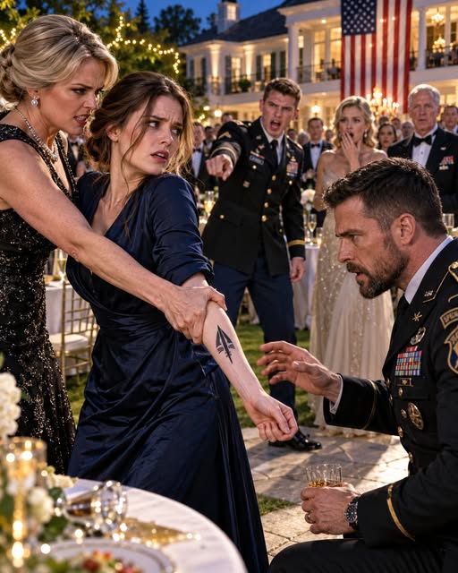 MY MOTHER YANKED ME OUT OF THE FAMILY PHOTO AT MY BROTHER’S MILITARY HOMECOMING AND HISSED, “NO ONE CAME HERE TO LOOK AT THE FAMILY DISAPPOINTMENT.” THEN SHE EXPOSED THE BLACK MARK ON MY ARM—AND A DELTA FORCE COLONEL ACROSS THE YARD STOPPED BREATHING