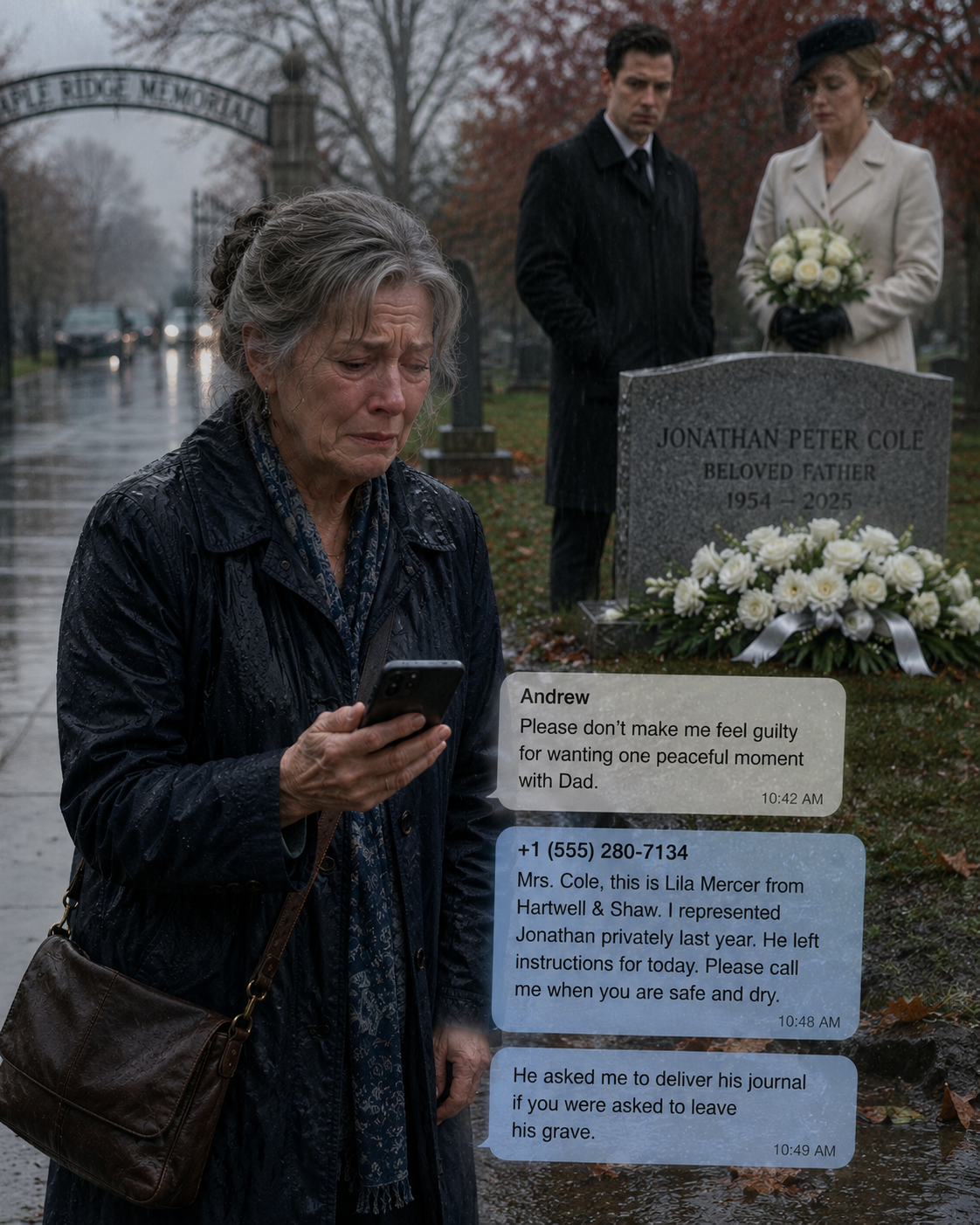At My Husband’s Grave, My Son Asked Me To Leave—Then His Father’s Journal Revealed Who Held The Night