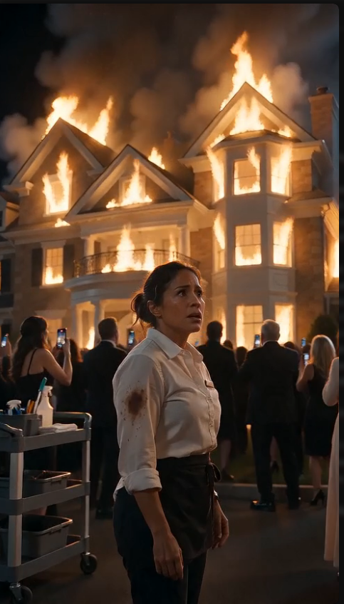 The Billionaire’s Mansion Was Burning. Hundreds Watched. And the Only Person Who Ran Into the Flames Was the Poor Woman Nobody Even Noticed.