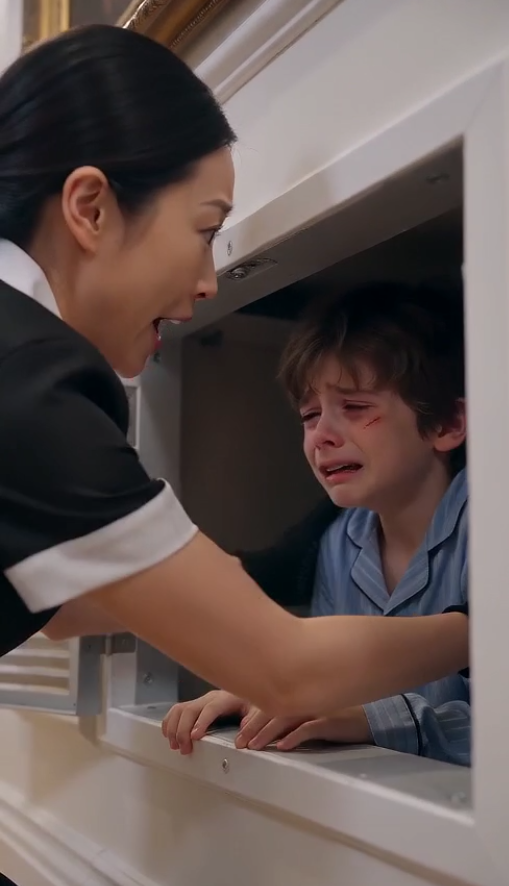 THE WAITRESS PULLED A FREEZING BOY FROM BEHIND THE WALL—THEN HIS BILLIONAIRE FATHER LEARNED WHY HIS WIFE HID HIM THERE