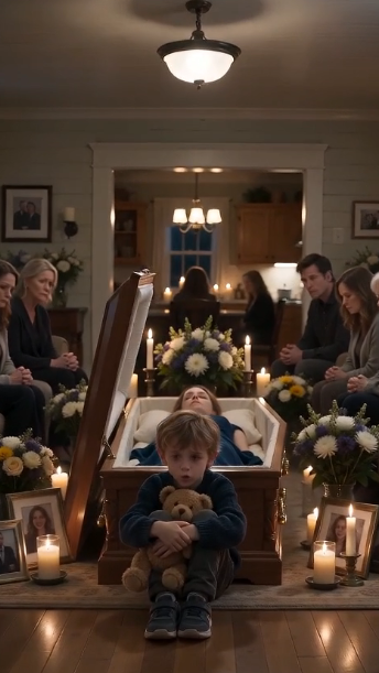 8-Year-Old Boy Sat Beside His Mother’s Coffin for 7 Hours — Then Her Final Secret Was Revealed