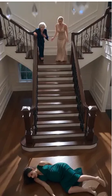 THE MISTRESS PUSHED THE PREGNANT WIFE DOWN THE GRAND STAIRCASE — BUT SHE HAD NO IDEA THE WOMAN WAS ALREADY ONE STEP AHEAD.
