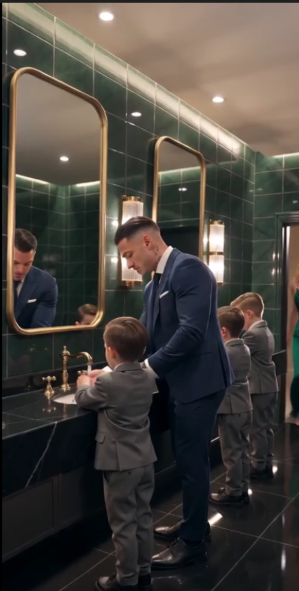 FOUR LITTLE BOYS WALKED INTO A RESTAURANT BATHROOM—THEN I SAW MY OWN FACE FOUR TIMES AND DISCOVERED THE SECRET MY MOTHER BURIED FOR SIX YEARS