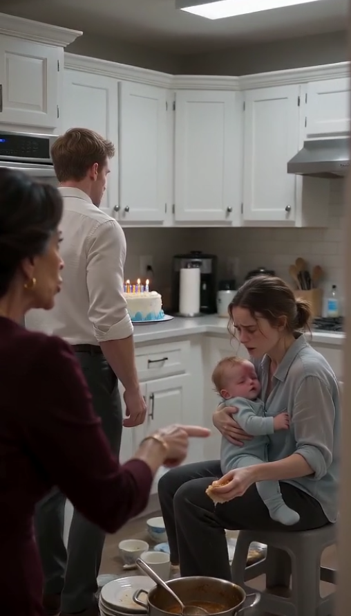 "My mother humiliated my wife on our son’s first birthday, forcing her to serve everyone while caring for our sick baby, but she never expected me to walk through that back door…