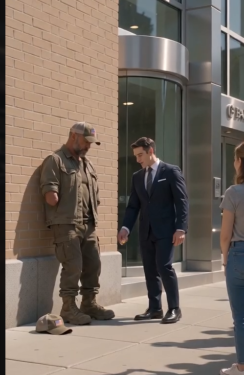 🔥 He Threw a Gold Coin at a One-Armed Veteran… Then a General Saluted Him