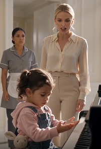 The Billionaire's Fiancée Shoved the Maid's Toddler Off the Piano—Then One Look at the Child's Eyes Destroyed the Wedding