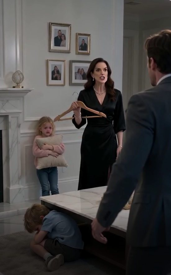 I Came Home Early From Work… And Found My Wife Raising A Wooden Hanger Over My Children.