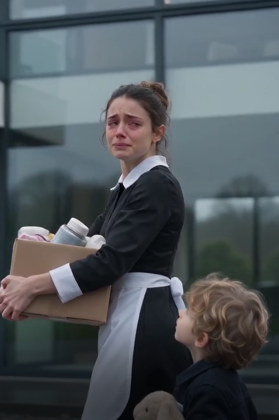 THE MAID WAS THROWN OUT THE SERVANTS’ DOOR—THEN HER FOUR-YEAR-OLD CALLED THE BILLIONAIRE WHO OWNED THE HOUSE